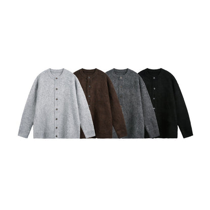 Sleeve Length  Neckline Round Neck  Long Sleeve  Loose Fit  Knit Cardigan